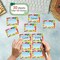 180 PCS Summer Name Tags Stickers, Cute Watermelon Ice Cream Gift Labels, Self-Adhesive Summer Theme Name Tag Stickers for Gifts, Classroom, Party, Teachers, School Supplies